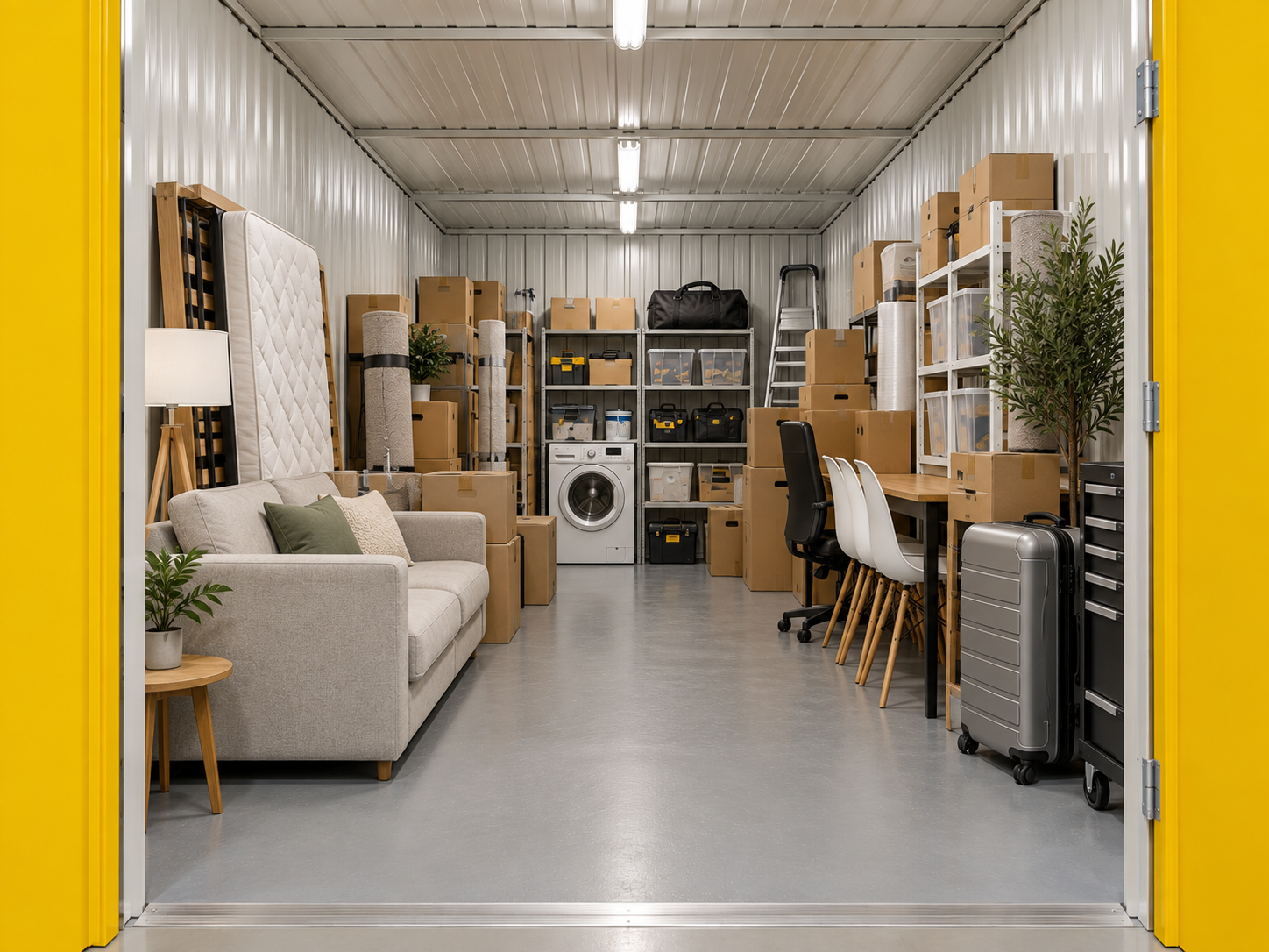 Interior de trastero XL para mudanzas o stock de empresa